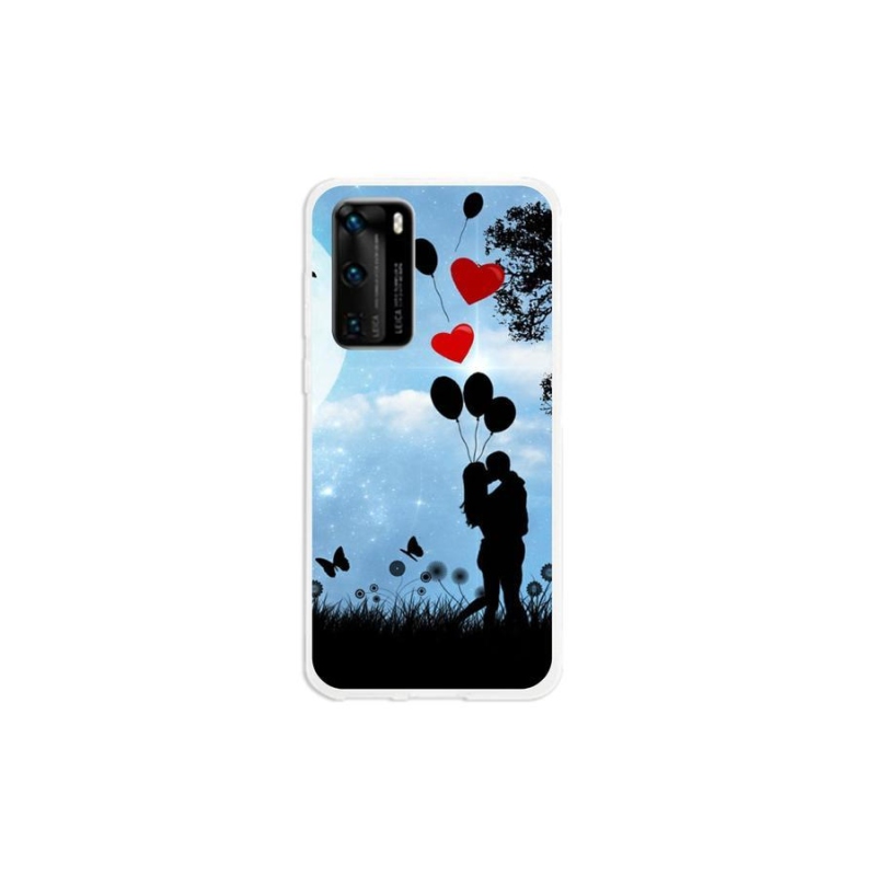 Gelový obal mmCase na mobil Huawei P40 - zamilovaný pár