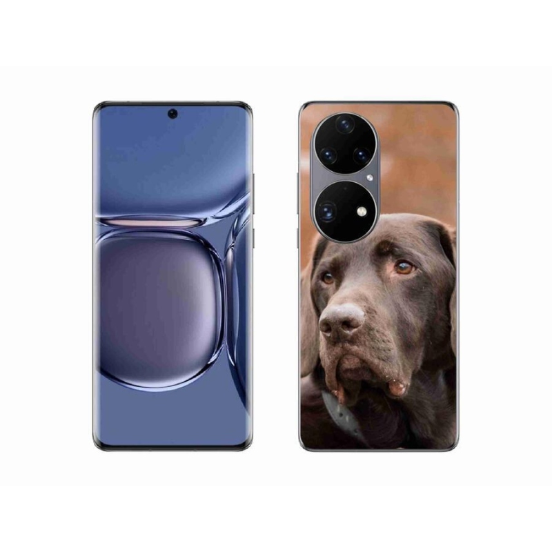 Gelový obal mmCase na mobil Huawei P50 Pro - hnědý labrador