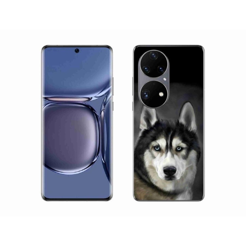 Gelový obal mmCase na mobil Huawei P50 Pro - husky