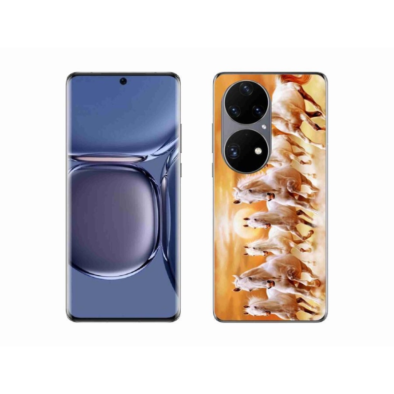 Gelový obal mmCase na mobil Huawei P50 Pro - koně 2