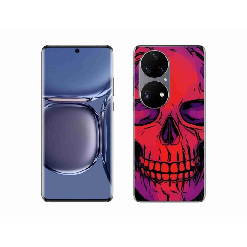 Gelový obal mmCase na mobil Huawei P50 Pro - lebka
