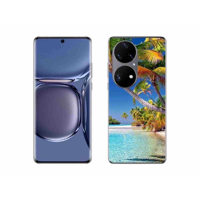 Gelový obal mmCase na mobil Huawei P50 Pro - mořská pláž