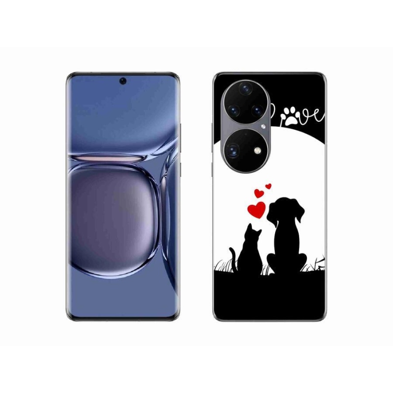 Gelový obal mmCase na mobil Huawei P50 Pro - zvířecí láska