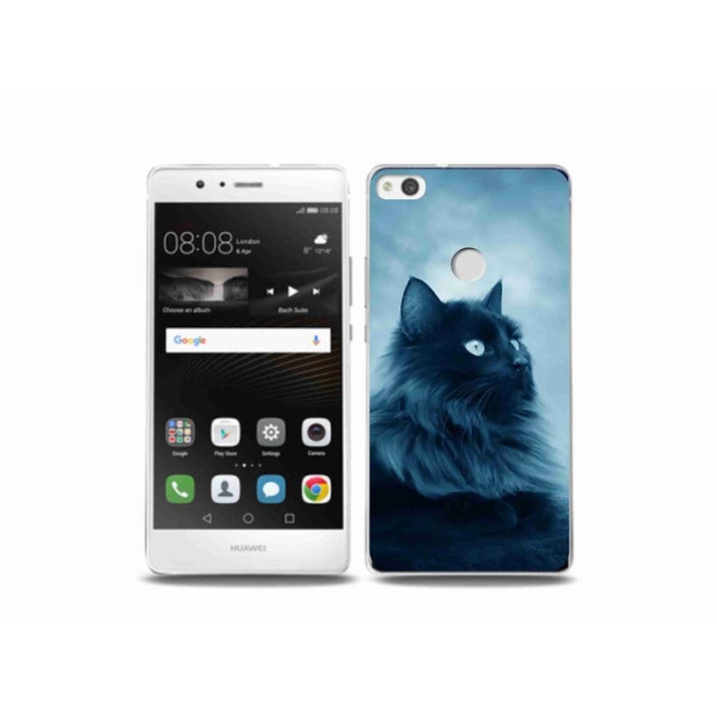 Gelový obal mmCase na mobil Huawei P9 Lite (2017) - černá kočka 1