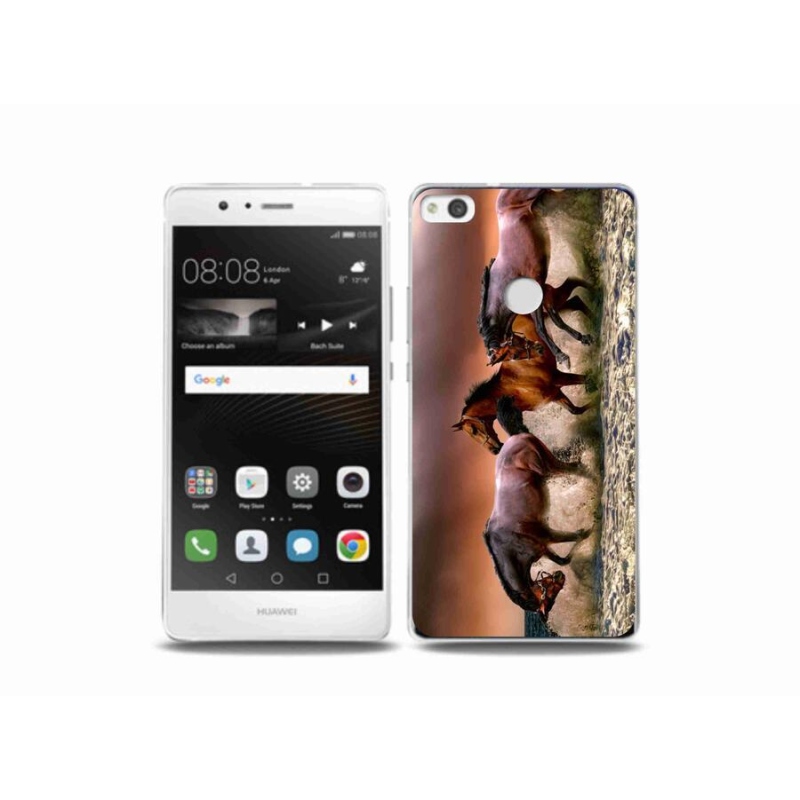 Gelový obal mmCase na mobil Huawei P9 Lite (2017) - koně 1