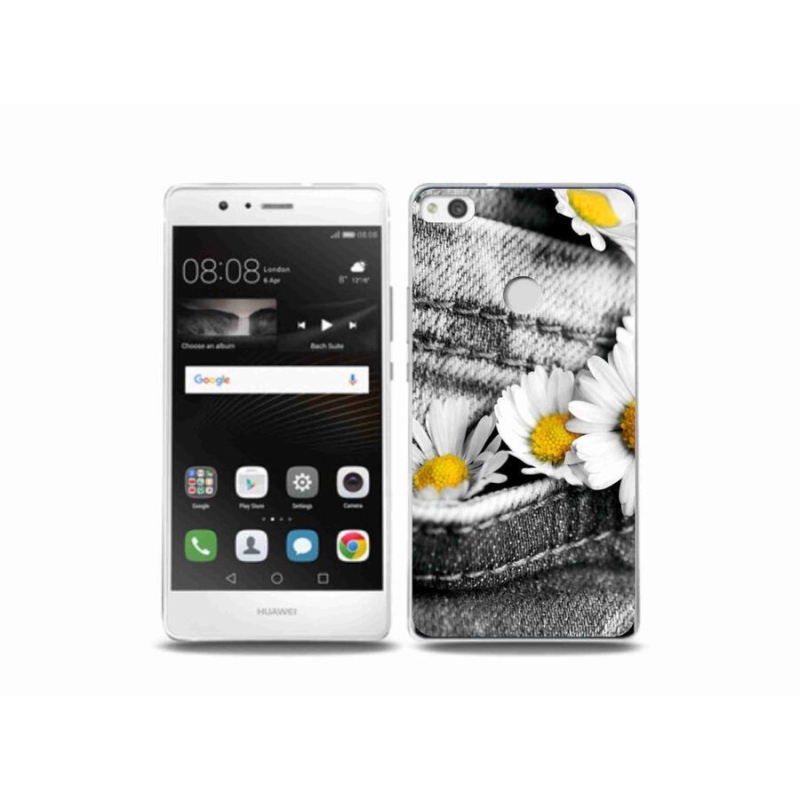Gelový obal mmCase na mobil Huawei P9 Lite (2017) - kopretiny