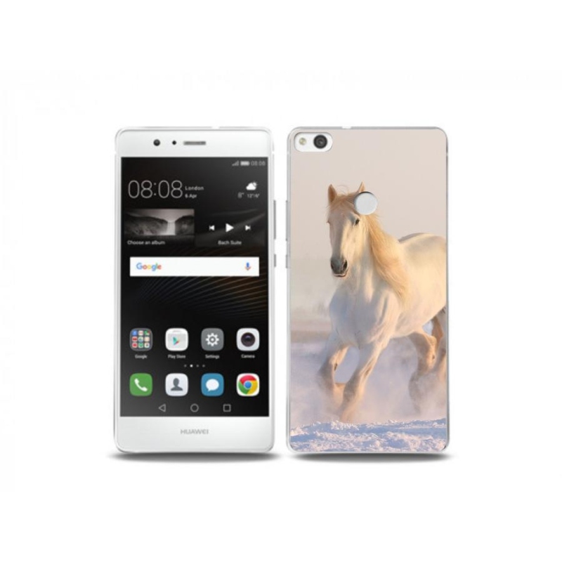 Gelový obal mmCase na mobil Huawei P9 Lite (2017) - kůň ve sněhu