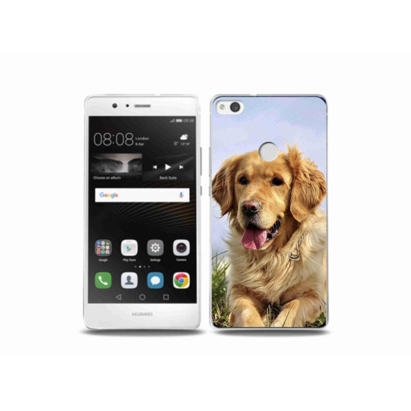 Gelový obal mmCase na mobil Huawei P9 Lite (2017) - zlatý retrívr