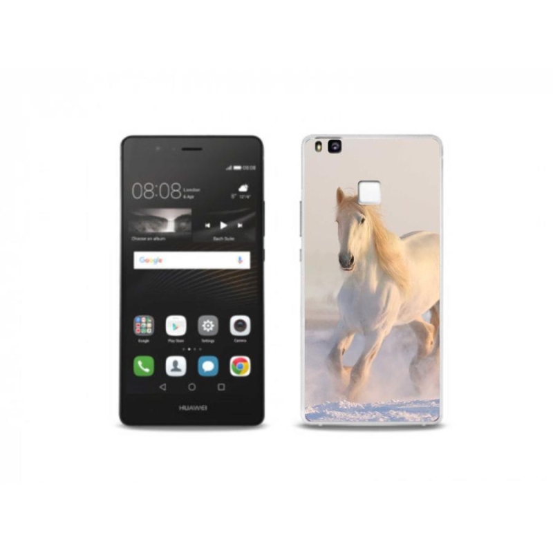 Gelový obal mmCase na mobil Huawei P9 Lite - kůň ve sněhu