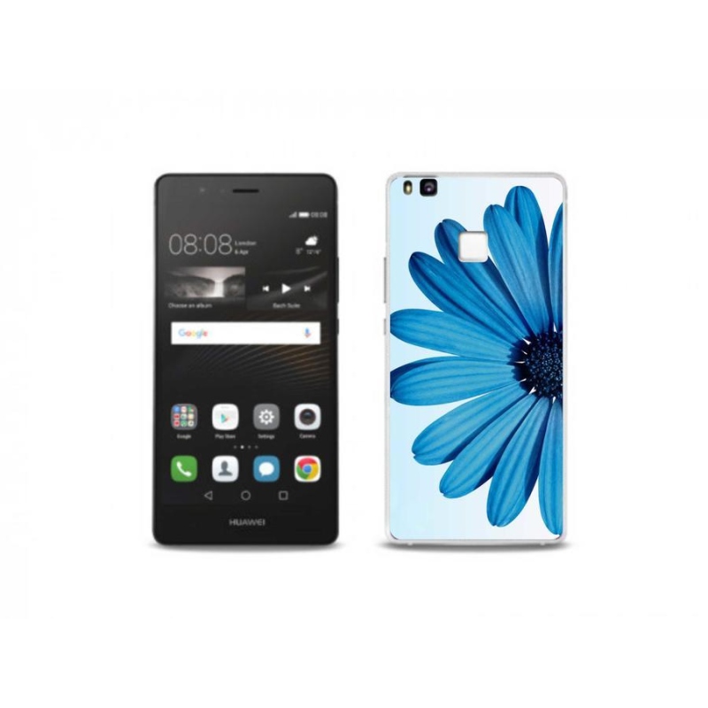 Gelový obal mmCase na mobil Huawei P9 Lite - modrá kopretina