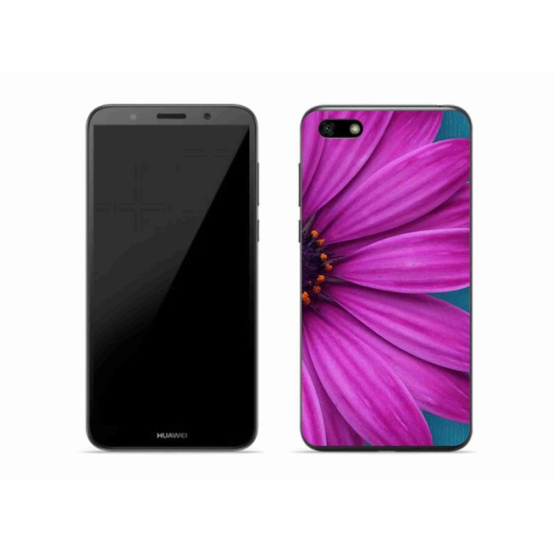 Gelový obal mmCase na mobil Huawei Y5 (2018) - fialová kopretina