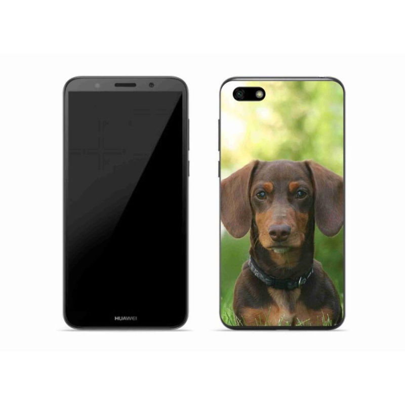 Gelový obal mmCase na mobil Huawei Y5 (2018) - hnědý jezevčík