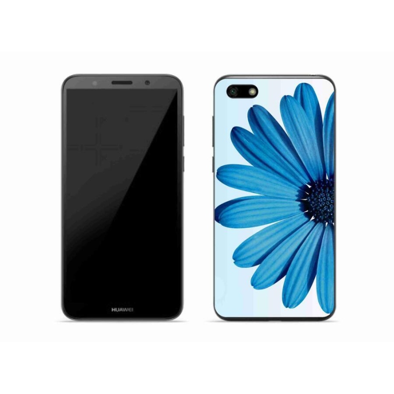 Gelový obal mmCase na mobil Huawei Y5 (2018) - modrá kopretina