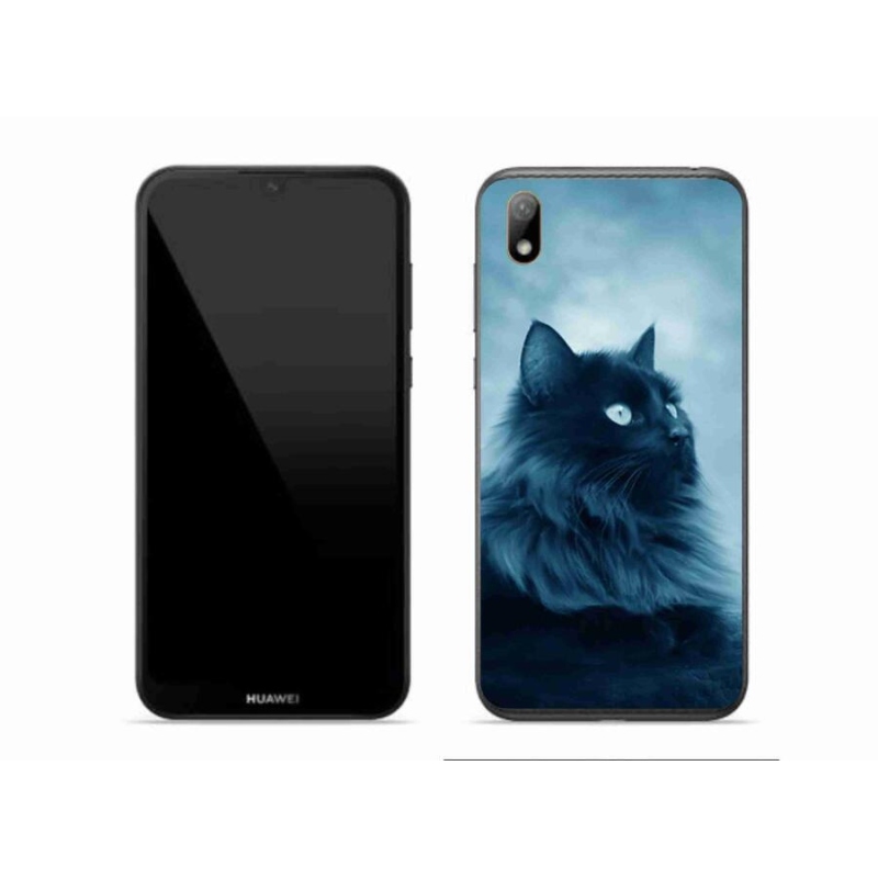Gelový obal mmCase na mobil Huawei Y5 (2019) - černá kočka 1