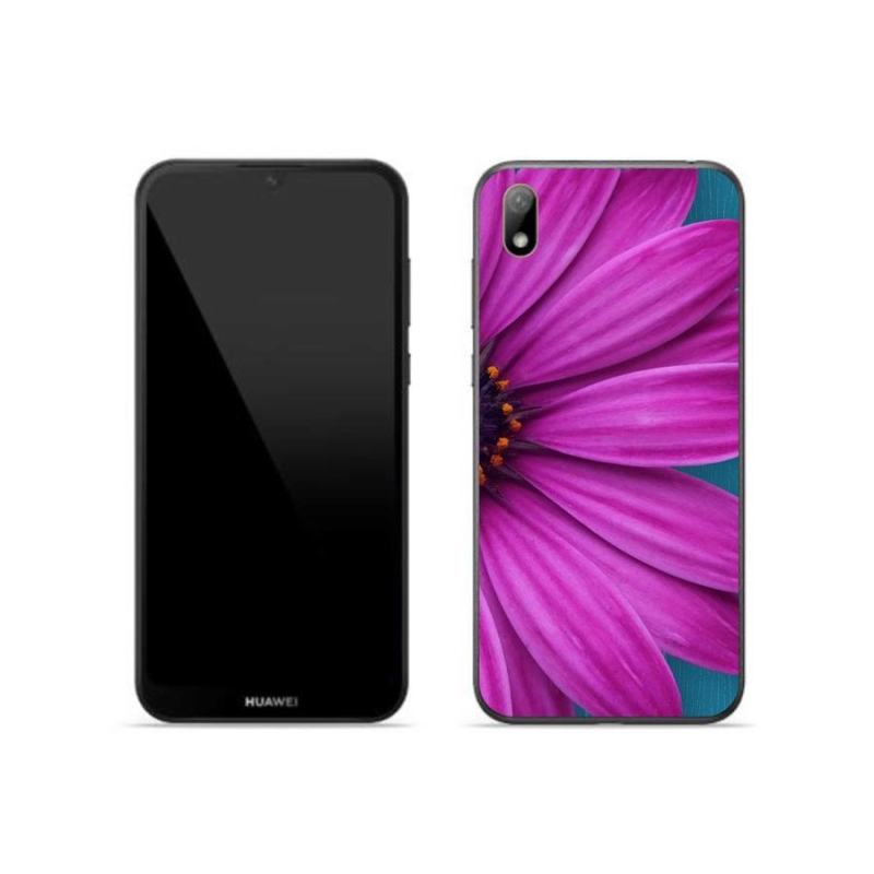 Gelový obal mmCase na mobil Huawei Y5 (2019) - fialová kopretina