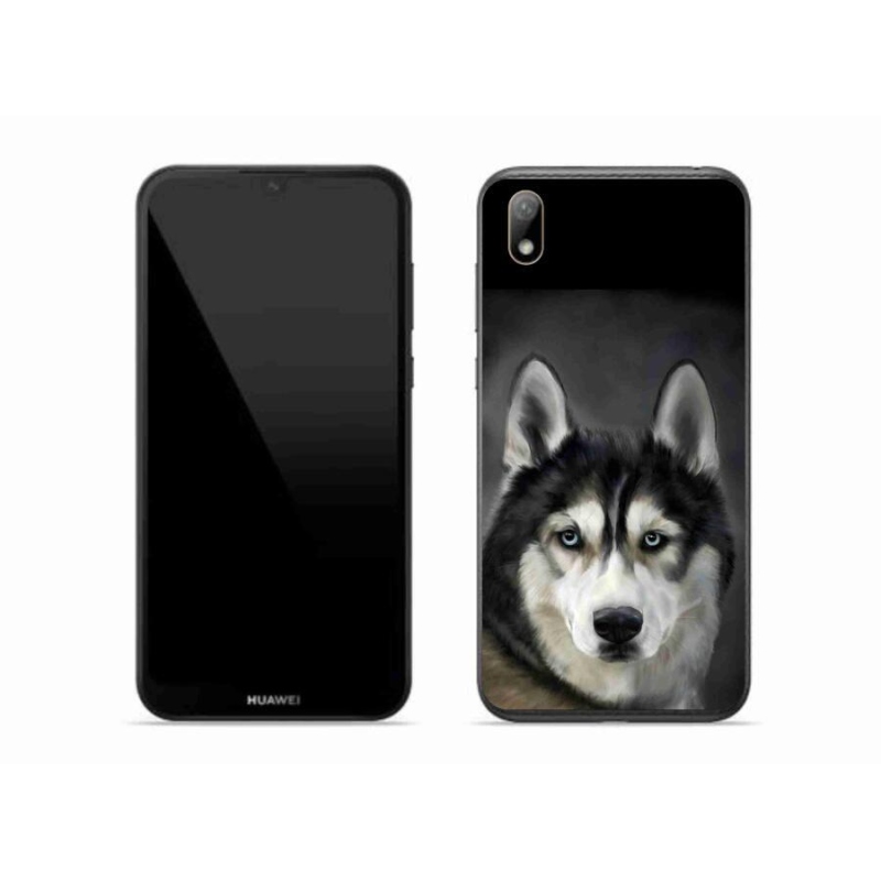 Gelový obal mmCase na mobil Huawei Y5 (2019) - husky