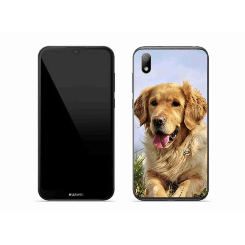 Gelový obal mmCase na mobil Huawei Y5 (2019) - zlatý retrívr