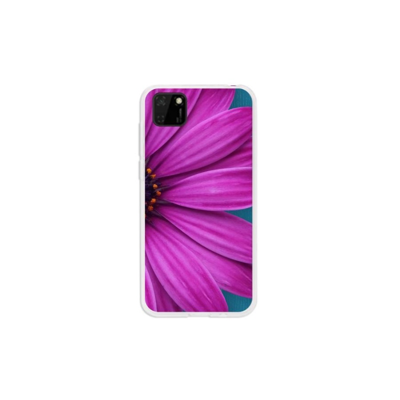 Gelový obal mmCase na mobil Huawei Y5p - fialová kopretina