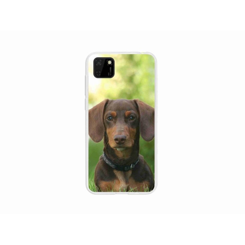 Gelový obal mmCase na mobil Huawei Y5p - hnědý jezevčík