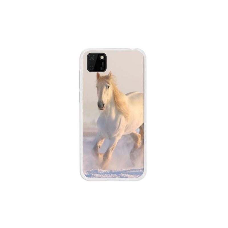 Gelový obal mmCase na mobil Huawei Y5p - kůň ve sněhu