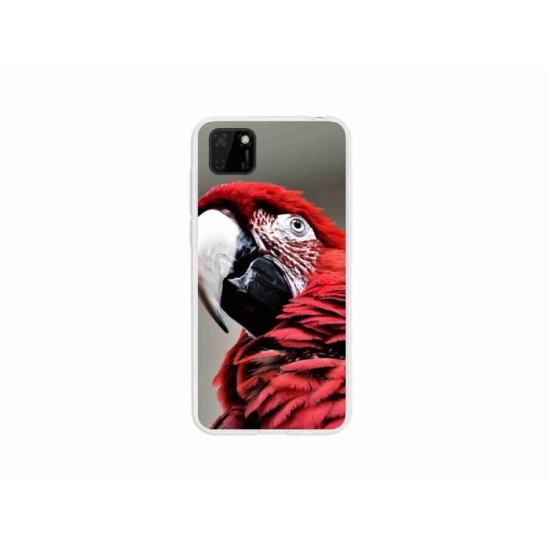 Gelový obal mmCase na mobil Huawei Y5p - papoušek ara červený
