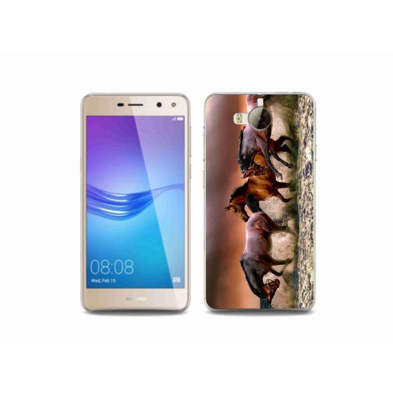 Gelový obal mmCase na mobil Huawei Y6 (2017) - koně 1