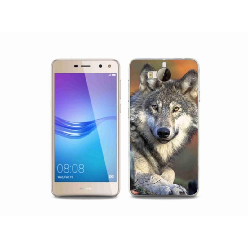 Gelový obal mmCase na mobil Huawei Y6 (2017) - vlk