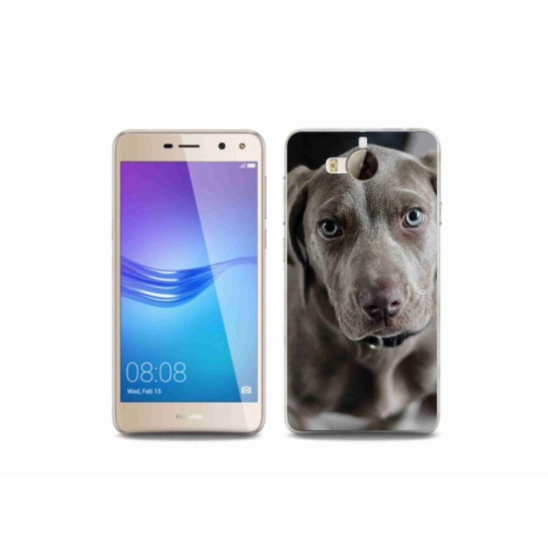 Gelový obal mmCase na mobil Huawei Y6 (2017) - výmarský ohař