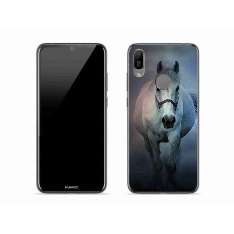 Gelový obal mmCase na mobil Huawei Y6 (2019) - běžící bílý kůň