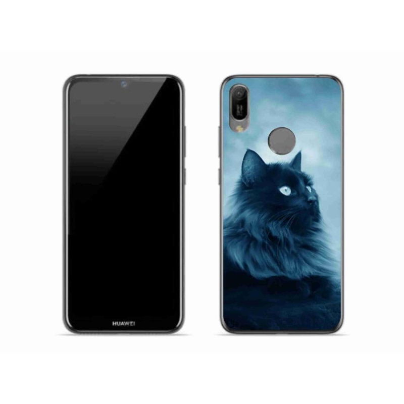 Gelový obal mmCase na mobil Huawei Y6 (2019) - černá kočka 1