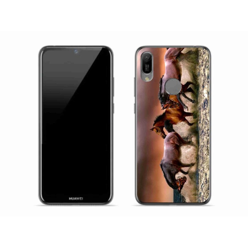 Gelový obal mmCase na mobil Huawei Y6 (2019) - koně 1