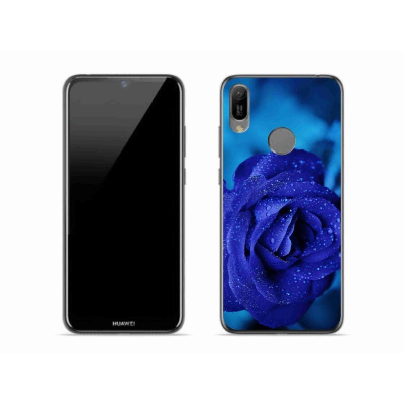 Gelový obal mmCase na mobil Huawei Y6 (2019) - modrá růže