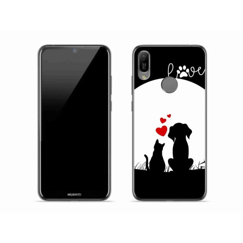 Gelový obal mmCase na mobil Huawei Y6 (2019) - zvířecí láska