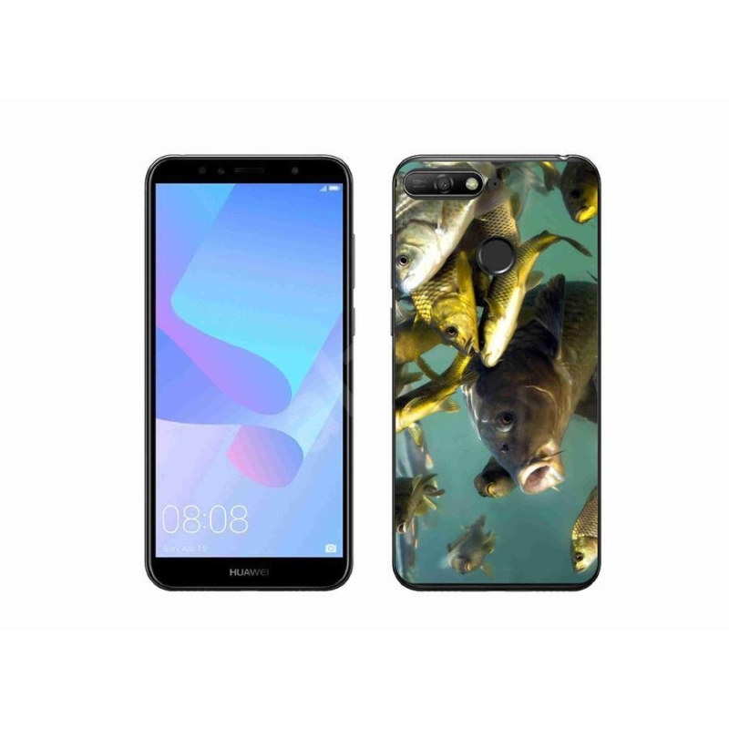 Gelový obal mmCase na mobil Huawei Y6 Prime (2018) - hejno ryb