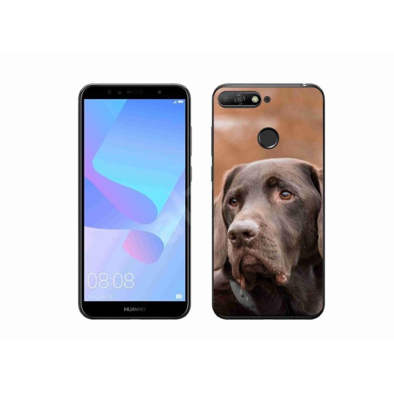 Gelový obal mmCase na mobil Huawei Y6 Prime 2018 - hnědý labrador