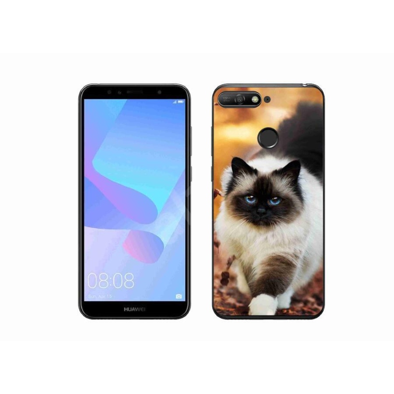 Gelový obal mmCase na mobil Huawei Y6 Prime (2018) - kočka 1