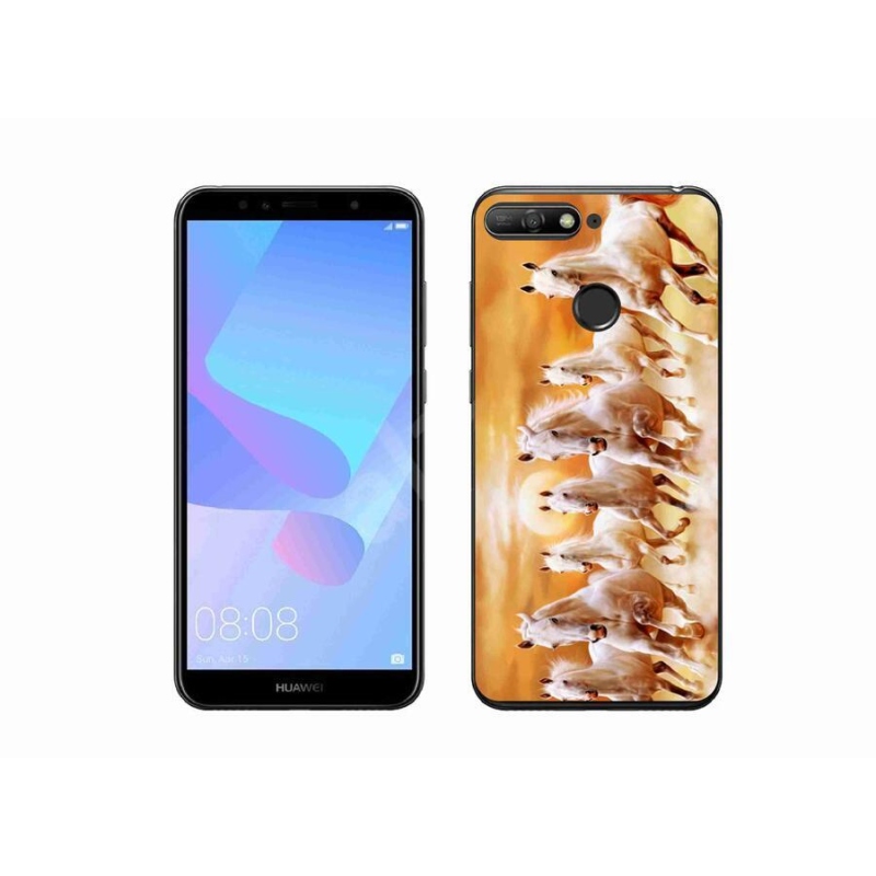 Gelový obal mmCase na mobil Huawei Y6 Prime (2018) - koně 2