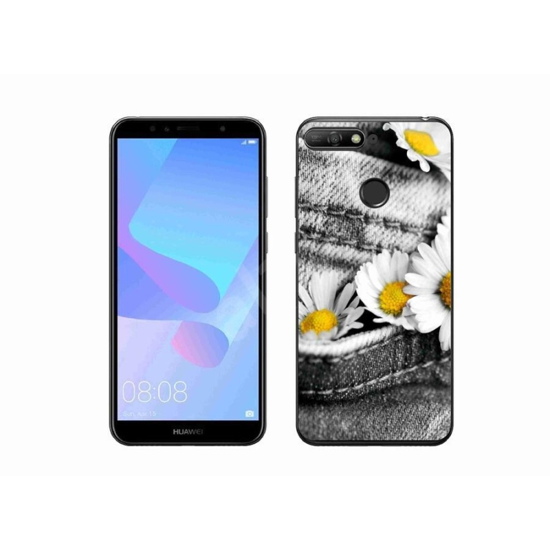 Gelový obal mmCase na mobil Huawei Y6 Prime (2018) - kopretiny