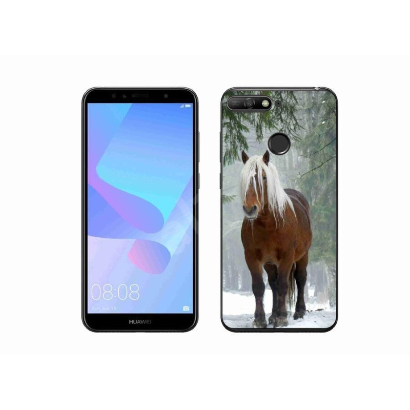 Gelový obal mmCase na mobil Huawei Y6 Prime (2018) - kůň v lese