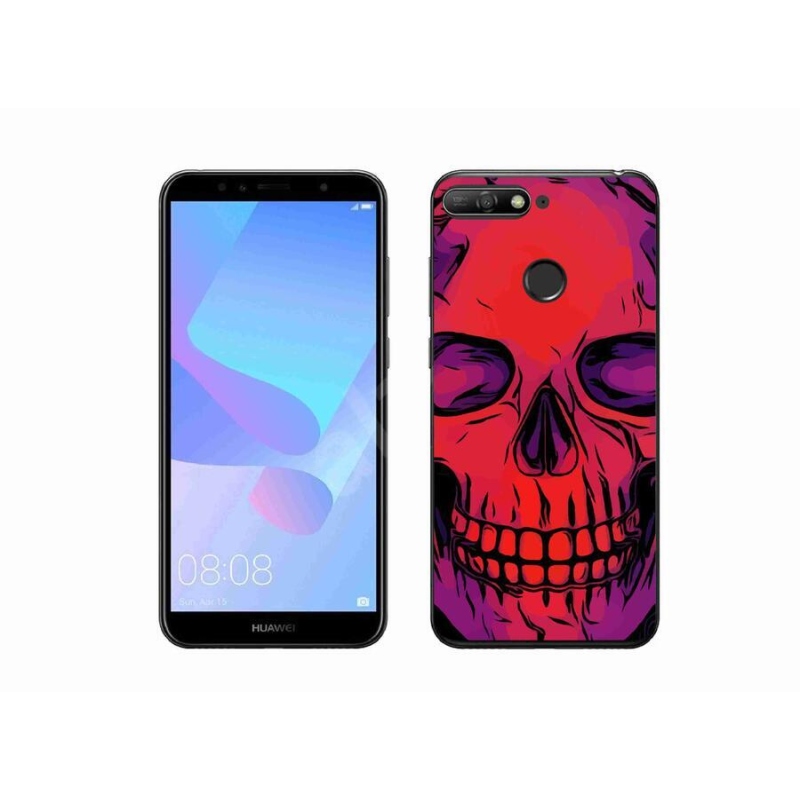 Gelový obal mmCase na mobil Huawei Y6 Prime 2018 - lebka
