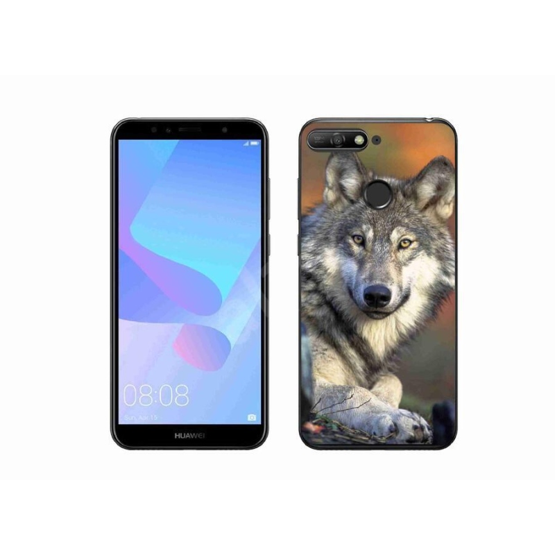 Gelový obal mmCase na mobil Huawei Y6 Prime 2018 - vlk