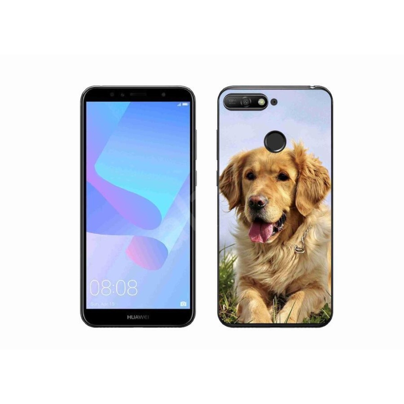 Gelový obal mmCase na mobil Huawei Y6 Prime 2018 - zlatý retrívr