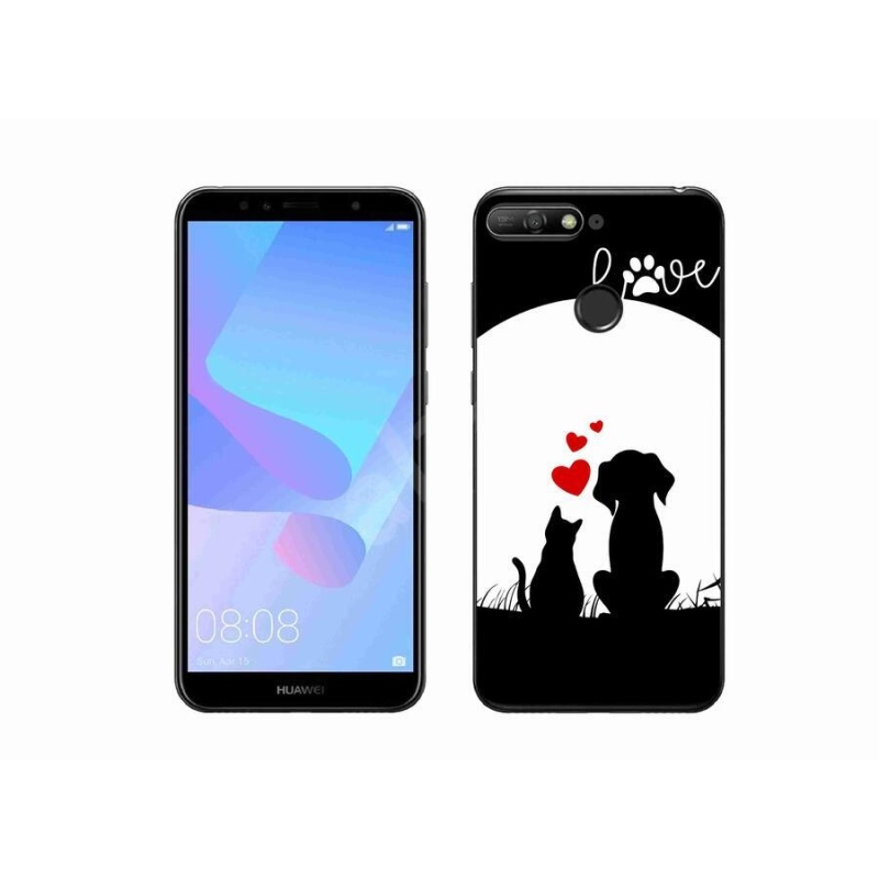 Gelový obal mmCase na mobil Huawei Y6 Prime (2018) - zvířecí láska