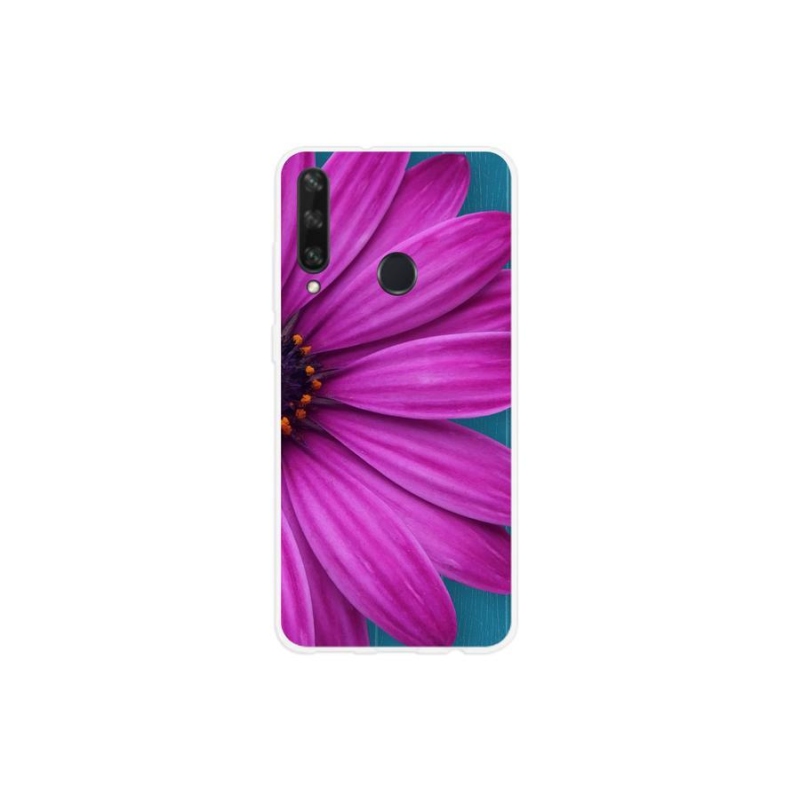 Gelový obal mmCase na mobil Huawei Y6p - fialová kopretina