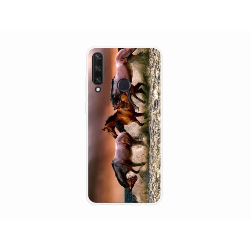 Gelový obal mmCase na mobil Huawei Y6p - koně 1
