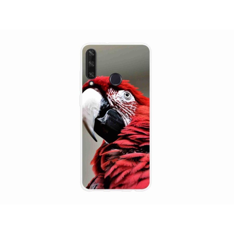 Gelový obal mmCase na mobil Huawei Y6p - papoušek ara červený