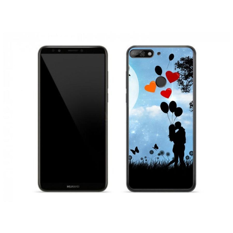 Gelový obal mmCase na mobil Huawei Y7 (2018) - zamilovaný pár