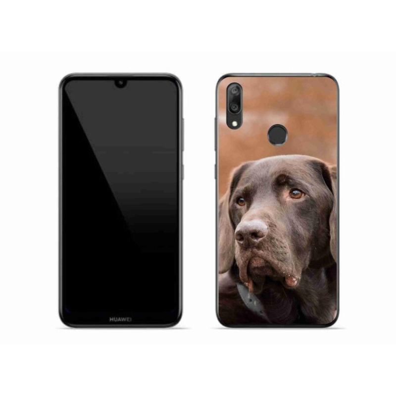 Gelový obal mmCase na mobil Huawei Y7 (2019) - hnědý labrador