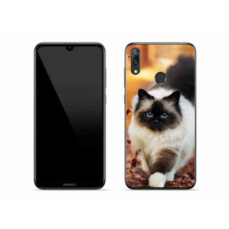 Gelový obal mmCase na mobil Huawei Y7 (2019) - kočka 1