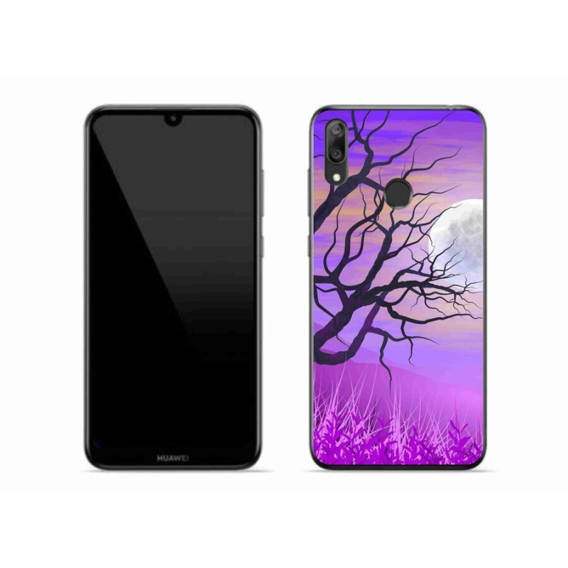 Gelový obal mmCase na mobil Huawei Y7 (2019) - kreslený opadaný strom